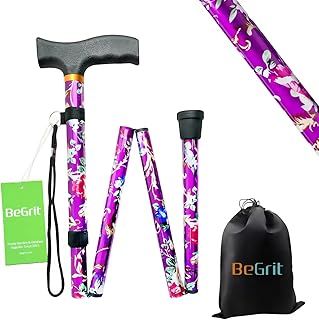 Walking Sticks for Women Folding Walking Sticks Adjustable Walking Stick Collapsible Lightweight Flexible Stick Comfortable Grip Durable Mobility Aid for Ladies Men
