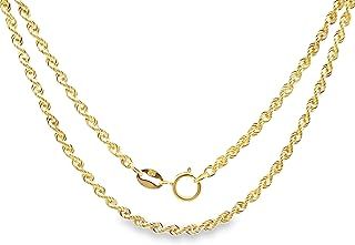 World of Jewellery 9ct 2mm Gold Rope Chain Necklace 16-24 Inch Gift Boxed and Hallmarked