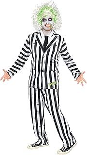 Amscan - Erwachsenenkostüm Beetlejuice, Jackett mit Hemdeinsatz, Krawatte, Hose, Poltergeist, Gespenst, Motto-Party, Karneval