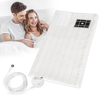 Grounding Bed Sheet, Grounding Mat Earthing UK, 10% Silver Fiber & 90% Organic Cotton, Grounding Sheet Earthing Uk for Improved Sleep Natural Wellness and Healthy Earth Energy Mat