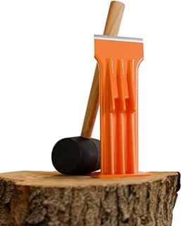 FM9LS Base Mounted 9” Manual Log Splitter - Firewood & Kindling Splitter - Lightweight, Portable, and Safe for Efficient & Precise Wood Splitting - No Power Required - Perfect for Gardening