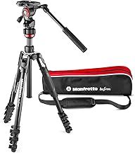 Manfrotto Befree Live, Travel Video Tripod with Video Camera Head and Lever Closure, Aluminium Kit for DSLR, Mirrorless, Reflex and Videocameras, Photo and Video Accessories