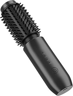 Lurowo Cordless 3 in 1 Hair Styler, Cordless Hair Styler Heated Hair Brush with 4 Temperature Adjustable, USB Rechargeable Hair Curler and Straightener Brush, Portable Straighteners for Hair Styling