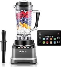 AMZCHEF 2000W 8-IN-1 Professional Smoothie Blenders for Kitchen with Innovative LED Panel, with 8 Menu and 10 Speed, 2L Blenders for Smoothies, Ice Cream & More, Shiny Grey