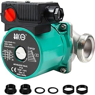 BACOENG Stainless Steel Central Heating Pump Hot Water Circulator Pump, 1-1/2" 220V BSP Boiler Radiator Circulation Pump for Solar Heater Circulator