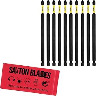 10 x Saxton PZ2 152mm Long Magnetic Impact Duty Pozi-Drive Screwdriver Drill Driver Bits for Dewalt Milwaukee Bosch Makita etc