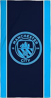 Manchester City FC Character World Official Towel | Super Soft Feel, Badge Football Club Design | Perfect The Home, Bath, Beach & Swimming Pool | One Size 75cm x 150cm | 100% Cotton