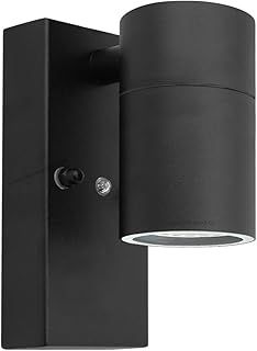 Long Life Lamp Company Black Outdoor Wall Light Dusk Till Dawn Sensor Stainless Steel IP65 ZLC089B