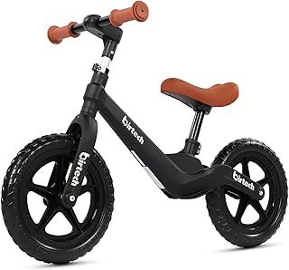 12" Balance Bike for Kids, Lightweight No Pedal Walking Balance Bike with Nylon Frame and Flat-Free Tires, Adjustable Training Bike for Age 2-to 5