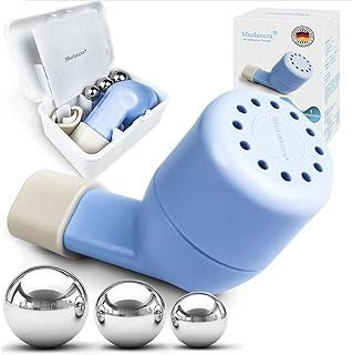 Murlancra Lung Exerciser and Mucus Clearing Device Breathing Mucus Clearing Relief Remover, Blue