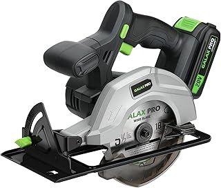 GALAX PRO Circular Saw, 140mm Cordless Circular Saw 20V with 2 Blades (18T+48T), 3800RPM Variable Speed, Includes 2.0Ah Lithium Battery and Charger, Max Cutting Depth 41mm(90°), 36mm(45°)
