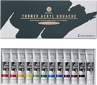 Turner acrylic gouache 12 color set school (japan import)