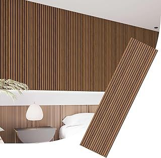 IZODEKOR Decorative Wood Panels, Acoustic & Sound Proofing, 3D, MDF & Slats Panels, 1 Pack, 240x60cm | Walnut