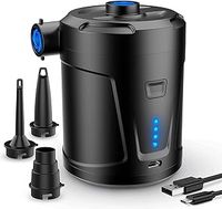 SUPPOU Electric Air Pump, 5200mAh Portable Air Pump with Fast Inflating/Deflating, Rechargeable Electric Pump with 4 Nozzles for Kids Paddling Pool, Swimming Pool, Airbed, Inflatable Boat