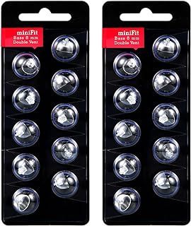 2 Pack / 20pcs Hearing Aid Domes for Oticon, 8mm Replacement Domes for Oticon Universal Silicone Hearing Aid Domes Suitable for Oticon MiniFit Hearing Aid Supplies (Black)
