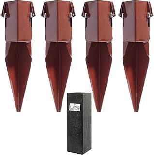 [FIXINGS DIRECT®] 75mm (3") Industrial Fence Post Repair Spike Support (Includes Free Driving Tool) 300mm Post Repair Spur With Clamp Grip+ & Dual Powder Coated For Increased Strength & Performance(4)