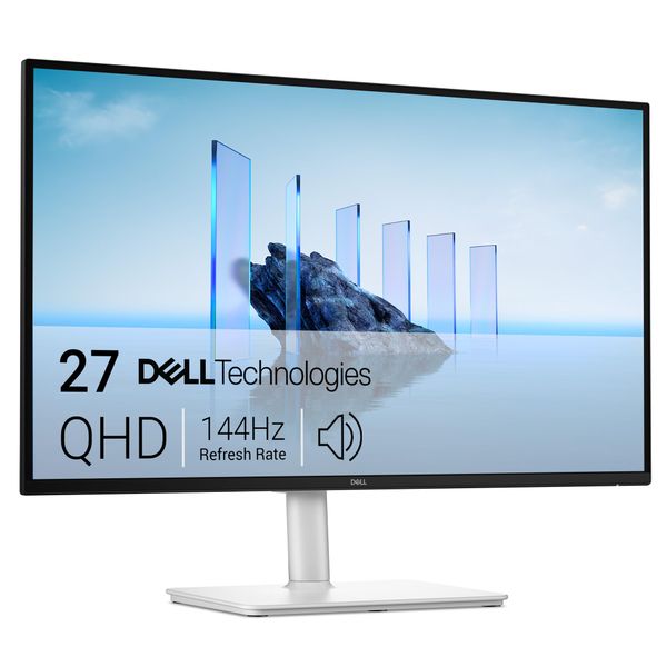 Dell 27 Plus USB-C Monitor - S2725DC, QHD (2560x1440), 144Hz, IPS, 1ms MPRT, AMD FreeSync, 99% sRGB, Height Adjust, Built-in Speakers, 2 USB-C, DisplayPort, HDMI, 2 USB-A, 3 Year Warranty, White