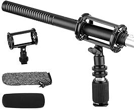 Boya XLR Shotgun Microphone BY-BM6060, Super-Cardioid Condenser Mic with 24 48V Phantom Power for Camera Camcorder Film Interview TV Program Recording Podcast