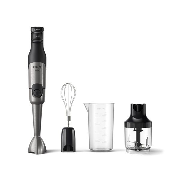 Philips Hand Blender 5000 Series, 1200W ProMix Technology, Black