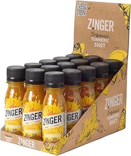 ZINGER - Golden Turmeric Shot Made with Raw Pressed Turmeric Juice for a Gentle zing and Fresh flavour (15 x 70ml)