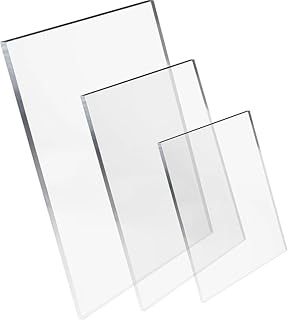 Premium Solid Clear Polycarbonate Double Sided UV Protected Sheets (3mm)(610mm X 1220mm), Impact-Resistant, Glass Replacement, Ideal for Greenhouse Roofing, Shed Windows and Outdoor Canopies
