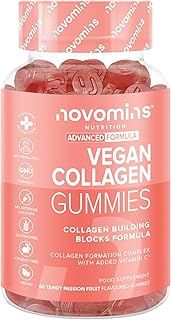 Vegan Collagen Gummies – Advanced Superfood Blend – Vegan Collagen Alternative for Women and Men – Infused with Vitamin C, BCAAs, Hyaluronic Acid– Gummy Vitamins - Made by Novomins