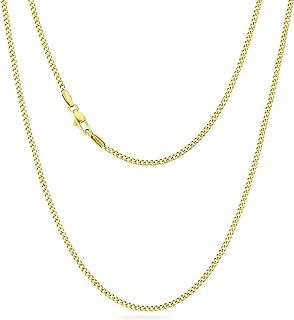 KRKC&CO 2/3/4/5/6/8 Gold Chain Men's Necklace 18K Gold Plated/White Gold, Miami Cuban Link Chain for Men, Hip Hop Thick Curb Chains