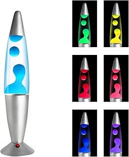 Updated 16Inch Non-Buble Lava Lamps, LED 7 Color Changing Liquid Motion Lamp, Safe DC Powered Lava Lamp, Night Lights for Kids Adults, Home Decor,Relaxing Lamp for Gift(Purple/Pink)