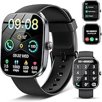 Smart Watch, 1.91" HD 2025 Smartwatch for Men Women with Answer/Make Calls, Heart Rate/Sleep/SpO2 Monitor, 110+ Sports Step Counter, IP68 Waterproof Activity Fitness Trackers for Android iOS Phone