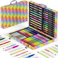 Colouring Set - Girls Stationery Gift Set with Assorted Felt Tips, Fineliners & Gel Pens