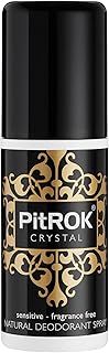 PitROK Crystal Deodorant. 1 x 100ml Pump Spray, Fragrance Free, Vegan, Cruelty Free, Sensitive Skin Deodorant, with Aloe Vera and Grapefruit Seed Extract, Gender Neutral. Made in the UK