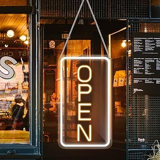 16"x9" LED Neon Open Sign for Business, Ultra Bright Lighted Sign for Stores, Restaurants, Offices, Retail Shops Window Storefronts