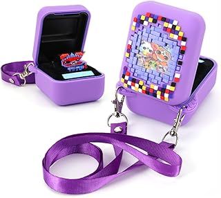 Starnearby Silicone Case for Bitzee Full Cover Protective Bitzee Interactive Toy Digital Soft Bitzee Case Colorful Pattern with Strap Washable Bitzee Digital Pet Case Anti-fall