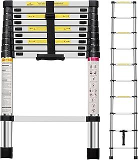 Telescopic Ladder Multi Purpose Loft Ladder, 2.9m 9.5ft Aluminium Extendable Ladder Foldable Ladder
