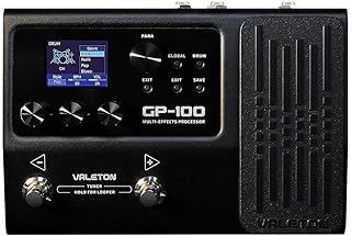 Valeton Guitar Pedal Multi-Effects Processor with Expression Pedal Guitar Bass Amp Modeling IR Cabinets Simulation Multi Language Stereo OTG USB Audio Interface GP-100