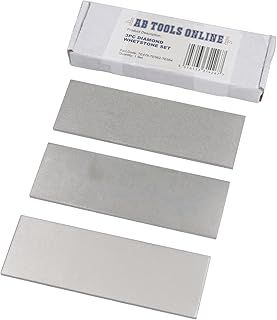 AB Tools 3pc Professional Diamond Sharpening Stone 6" Extra Fine/Fine/Coarse
