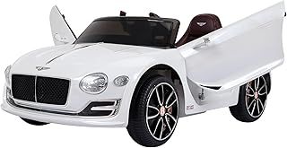 HOMCOM Bentley GT Licensed 12V Electric Car for Kids, Kid's Electric Ride on with Remote Control, Ride on Car with LED Lights, Music, for 3-5 Years, White