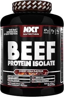 NXT Nutrition Beef Protein Isolate Powder - Protein Powder High in Natural Amino Acids - Paleo, Keto Friendly - Dairy and Gluten Free - Muscle Recovery | 1.8kg (Cherry Cola)