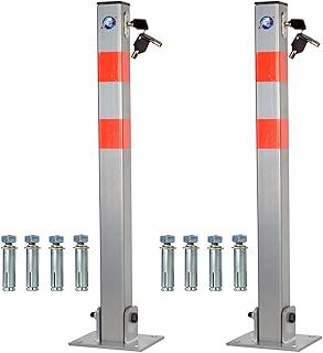 Crystals Heavy Duty Key Lockable Folding Parking Barrier Car Park Security Driveway Bollard Post Pole with 3 Keys (2)