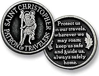 Cathedral Art Saint Christopher Traveler's Token, 1-Inch, Ungraded, Uncertified/Seller Graded, White, Sand