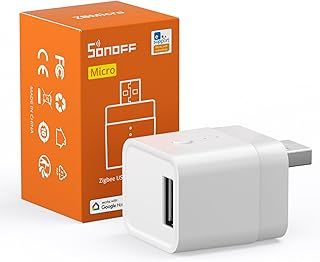 SONOFF ZigBee 3.0 Micro USB Adaptor, Smart USB Switch 5V-22V, Support Fast Charging, Compatible With Alexa, Google Home, Requires ZigBee Hub, ZBMicro