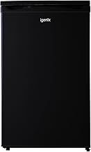 Igenix IG255B Freestanding Under Counter Larder Fridge with 2 Adjustable Glass Shelves, 1 Salad Drawer with Shelf On Top, Reversible Door, 131 Litre Capacity, 55 cm Wide, Black