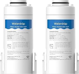 Waterdrop WD-EDF Replacement Filters for All Waterdrop Instant Water Filter Jug, WD-ED01, WD-ED02, WD-ED04, Last Up to 3 Months or 757 litres (Pack of 2)