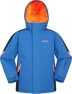 Mountain Warehouse Raptor Kids Ski Jacket - Snowproof, Fleece Lined Snow Coat with Hood - Boys and Girls Winter Warm Skiing, Snowboarding & Outdoors