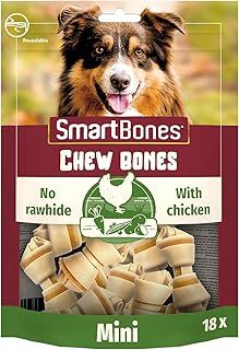 Smartbones 18 Mini Chicken Bones Rawhide Free Chew Dog Treats