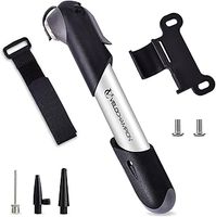 VeloChampion Mini Bicycle Pump with Frame Mount. Portable Alloy Pump For Presta, Schrader and Dunlop Valves. Suitable for All Bikes - Road, Mountain & BMX