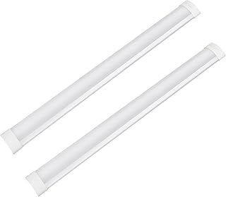 T&K TO-KING 2-Pack 4FT LED Batten Light,PC Body,40W 4000LM 6500K, Surface/Ceiling Mount, 130° Beam Angle, for Shop/Office/Garage/Warehouse/Kitchen/Living Room