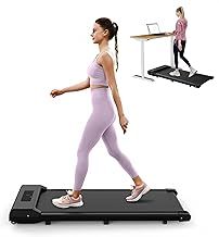 Bigzzia Walking Pad, 2.5HP Under Desk Treadmill for Home Office, Speeds 1-10KM/H, Portable Running Pad Walking Machine with LED Display & Remote Control, 145 KG Capacity, No Assembly