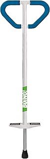 Geospace Jumparoo Boing! 'PRO' Medium Pogo Stick for Kids - Supports 60-100lbs –Outdoor Toy for Boys and Girls– Active Play for Balance, Coordination, Exercise & Fitness (White with Blue wrap)