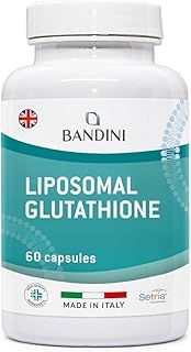 Bandini® Liposomal Glutathione Reduced | L-Glutathion Setria® - Better Absorption, Antioxidant, Detox & Anti Aging for Optimal Cell Protection | Non-GMO, 100% Vegan | 2 Months Supply - 60 Capsules
